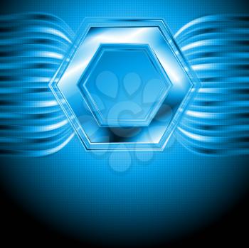 Abstract blue technology background. Vector design eps 10