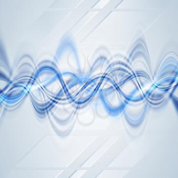 Abstract technical background with waves. Vector eps 10