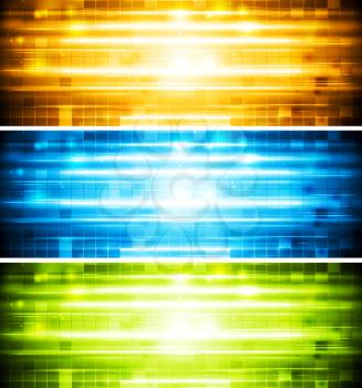 Abstract shiny colourful banners. Vector design eps 10