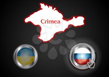 Conceptual view of the situation in Crimea. Vector background