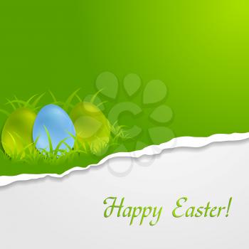 Bright shiny easter eggs vector background