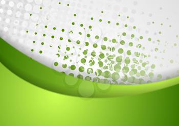 Abstract green grunge wavy background. Vector design