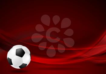 Red vector wavy football background