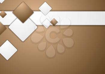 Abstract tech brown background. Vector design