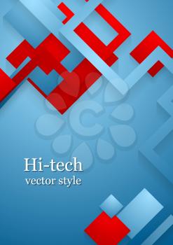 Abstract tech background with squares. Vector corporate design eps 10