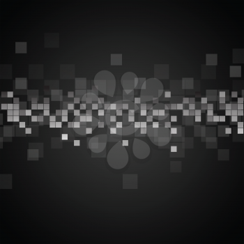 Dark tech background with squares. Vector design