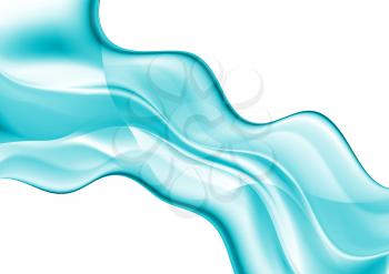 Abstract blue cyan elegant waves. Vector design