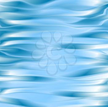 Bright blue waves abstract background. Vector design