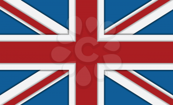 United Kingdom of Great Britain flag. Vector corporate background
