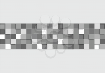 Grey corporate geometric background. Vector design with squares