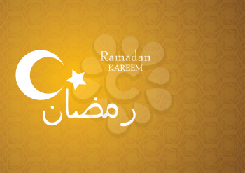Ramadan Kareem bright abstract background. Vector design template