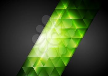 Abstract dark corporate background with bright triangles. Vector pattern design