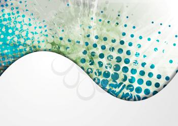 Grunge abstract wavy vector bright design
