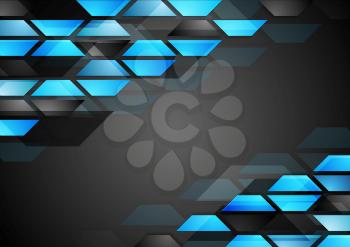 Abstract dark technology corporate background. Vector design