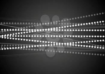 Black and white abstract tech background. Vector design