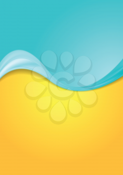 Abstract bright contrast wavy background. Vector design