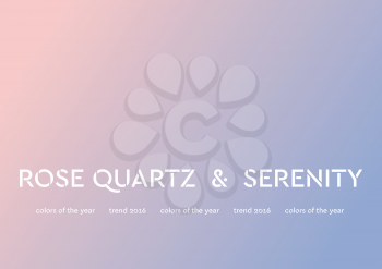 Smooth gradient of 2016 trendy color. Rose quartz and serenity vector design
