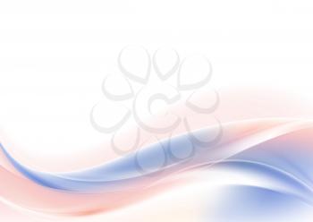 Blurred smooth vector illustration with waves. Trend colors of the year 2016 rose quartz and serenity. Modern curves background