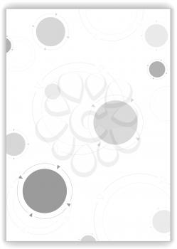 Grey tech circles abstract background. Vector graphic design