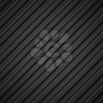 Abstract tech black diagonal stripes vector concept background