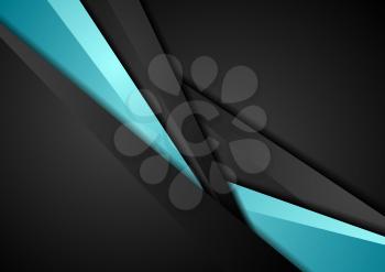 Blue and black tech corporate background. Vector design