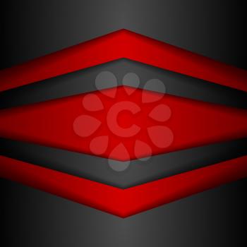 Abstract corporate modern red and black background. Vector design