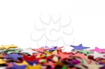 Colored stars background for your text over white