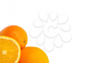 image of a fresh whole orange isolated on white