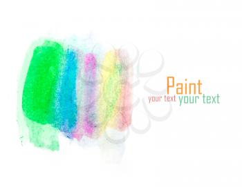 watercolor colors spot texture isolated on a white background