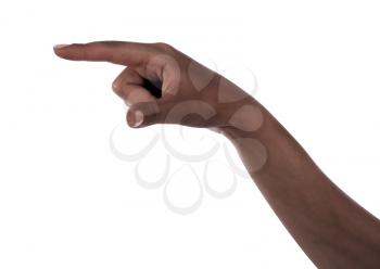 hand touching screen