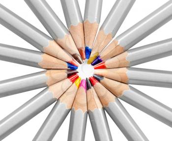 pencils isolated on white