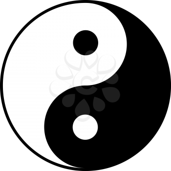 Royalty Free Clipart Image of a Yin Yang Symbol