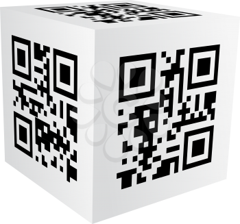 cube with qr code