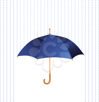 Umbrella icon with rain