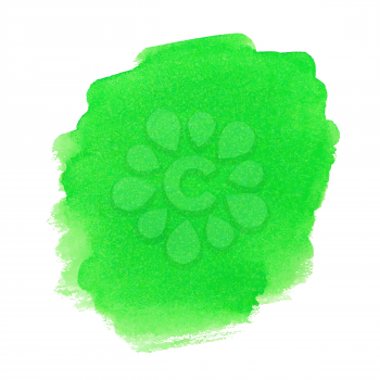 Green watercolor spot