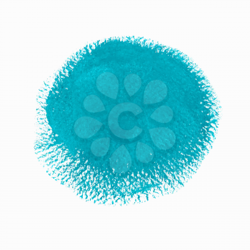 Turquoise acrylic paint vector circle