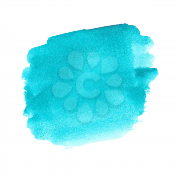 Turquoise watercolor spot