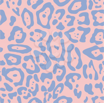 Cat seamless pattern. Vector illustration. Rose quarts and serenity colors. Animal skin.