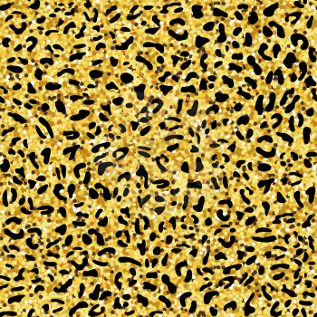 Leopard seamless pattern. Animal print. Vector illustration.