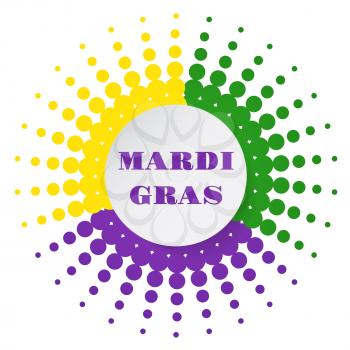 Mardi Gras halftone background. Vector illustration
