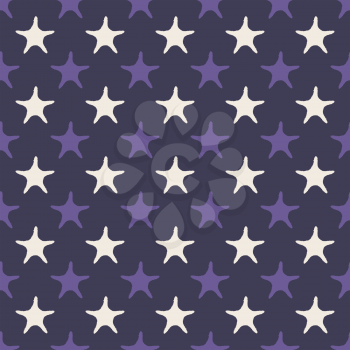 Ultra violet starfish seamless pattern. Vector illustration