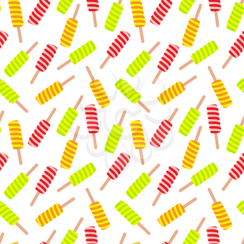 Ice cream seamless pattern. Vector illustration.