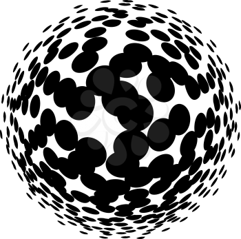 Black halftone circles. Vector illustration