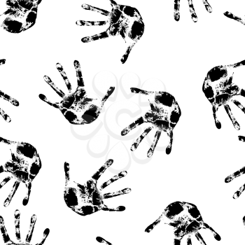 Royalty Free Clipart Image of Handprints