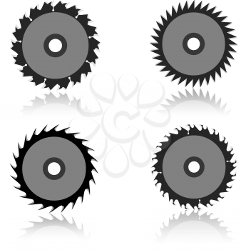 Royalty Free Clipart Image of Saw Blades