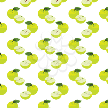 Royalty Free Clipart Image of an Apple Background 