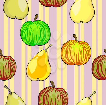 Royalty Free Clipart Image of a Fruit Background 