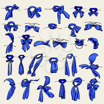 Royalty Free Clipart Image of a Bunch of Neckties