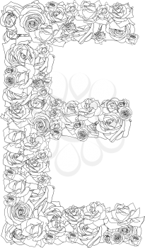 Royalty Free Clipart Image of a Floral Letter