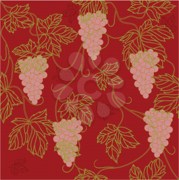 Royalty Free Clipart Image of Grapevines